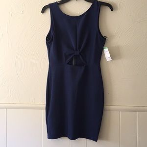Papaya dark blue cocktail dress